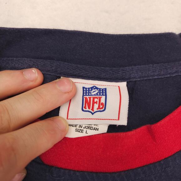 NFL New England Patriots Graphic Short Sleeve Football Shirt Mens Size L Navy - Picture 3 of 9